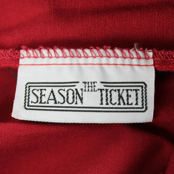 Vintage The Season Ticket Women's 30x26 Red Elastic Waist Pull On Pleated Pants