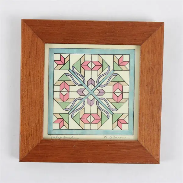 Pattern Works Tulip Garden Art Print by Kathi Giberman 5x5 inches