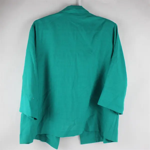 VTG Joanna Women's 24W Teal 3/4 Sleeve Open Front Blazer