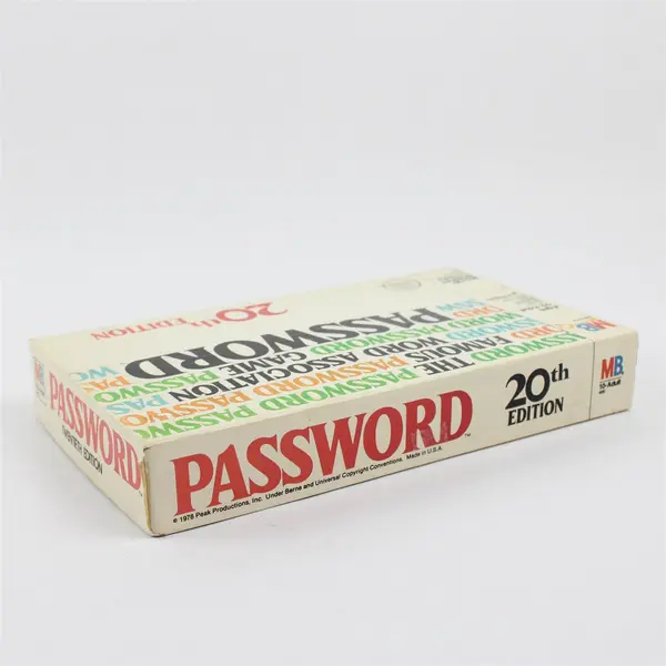 Vintage 1978 Password Game 20th Ed. by Milton Bradley, Complete