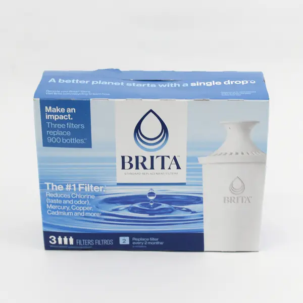 2 Brita Standard Replacement Filters for Pitchers Dispensers In 3 Count Box