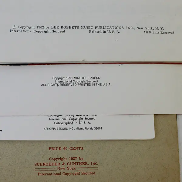 Lot of 4 Vintage Piano Song Books Sheet Music 1938 to 1991 Good