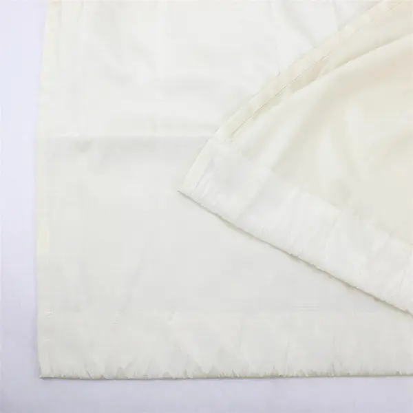 Set of 4 Maxan Off-White Cream Satin Curtains 40" x 80" FLAWED