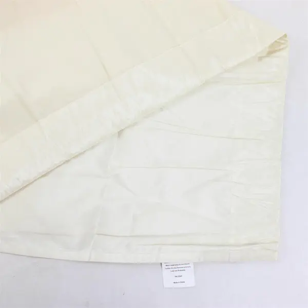 Set of 4 Maxan Off-White Cream Satin Curtains 40" x 80" FLAWED