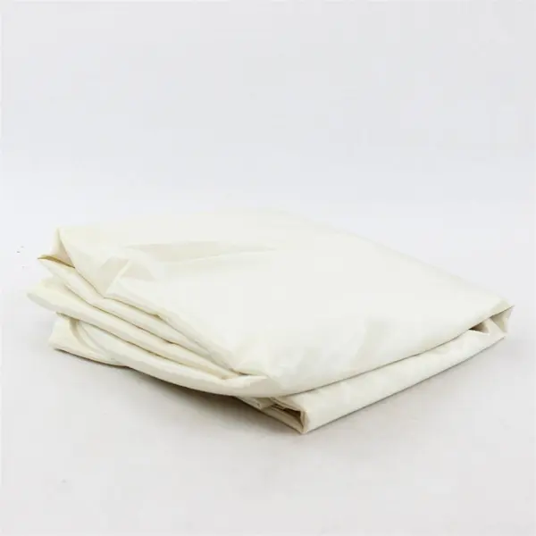 Set of 4 Maxan Off-White Cream Satin Curtains 40" x 80" FLAWED