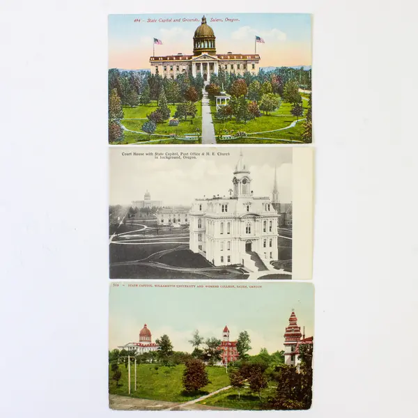 Lot Of 3 Salem Oregon State Capitol Litho Postcards 1900s 1910s