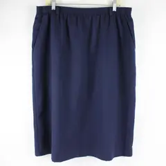Vintage Koret Women's 16-18 Navy Blue Wool Blend A-Line Pull On Skirt