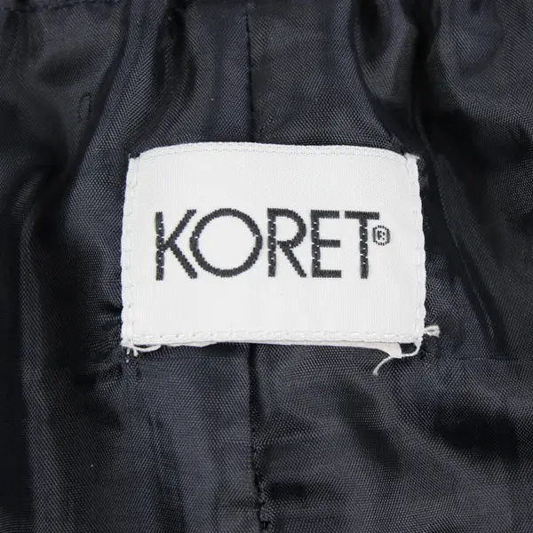 Vintage Koret Women's 16-18 Navy Blue Wool Blend A-Line Pull On Skirt