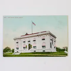 Vintage Post Office Salem Oregon Color Litho Postcard Circa 1910