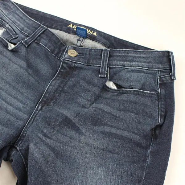 Arizona Jean Co Women's 14 Dark Wash Stretch Distressed Skinny Jeans