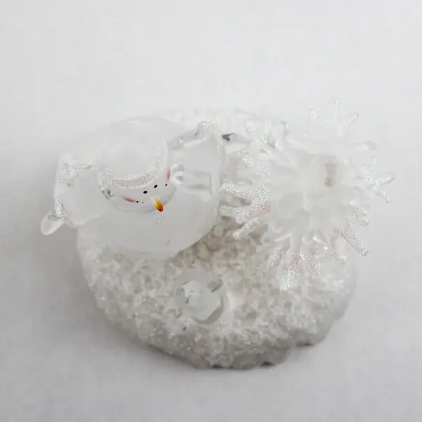 Enesco 2004 Twinkling Christmas Lighted Snowman/Tree Figurine 827165 Tested