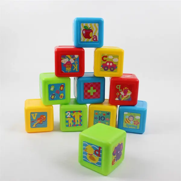 Set of 11 Jumbo Plastic Play Blocks Preschool Toddler Building Toy