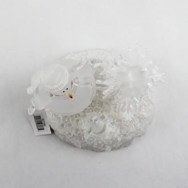 Enesco 2004 Twinkling Christmas Lighted Snowman/Tree Figurine 827165 Mild Damage