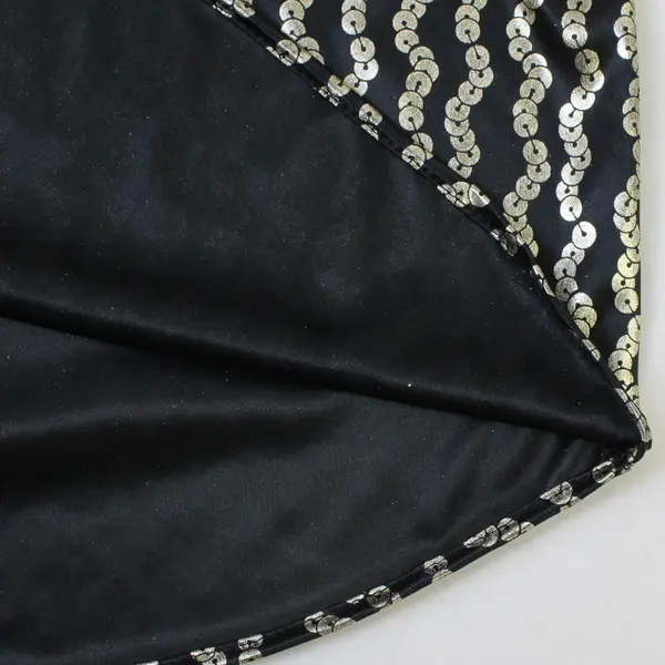 Vtg Collections Plus Women's 18W Black/Gold Printed Cap Sleeve Semi-Sheer Blouse