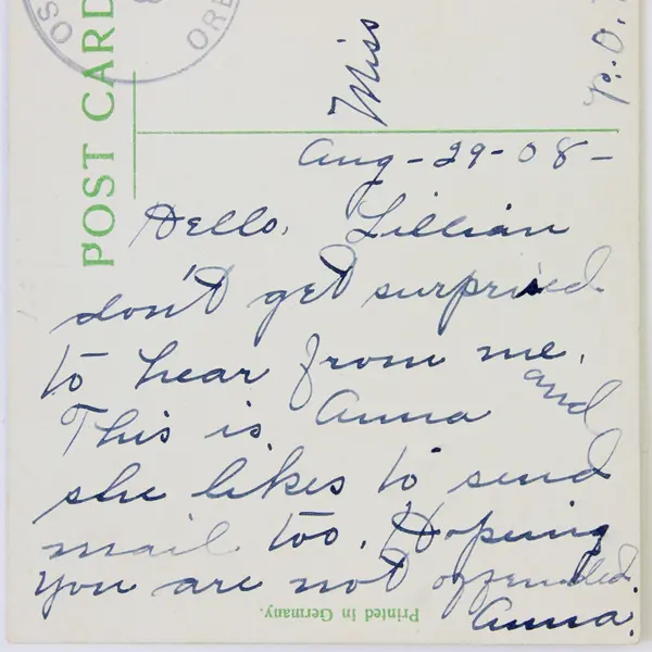 Portland Oregon Soldiers Monument Color Litho Postcard 1908 Oswego Postmark