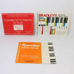Lot of 3 Vintage Beginner Piano Books 1936 - 1977 Pre-Owned Condition