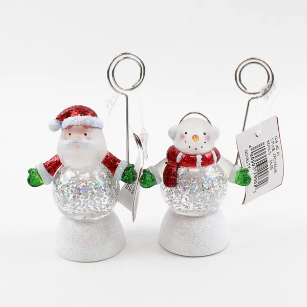 Lot Of 6 Kohl's Assorted Christmas/Snowman Style Placecard Photo Holders