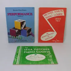 Lot of 3 Vintage Grade Two Piano Books 1945 - 1985 Pre-Owned Condition