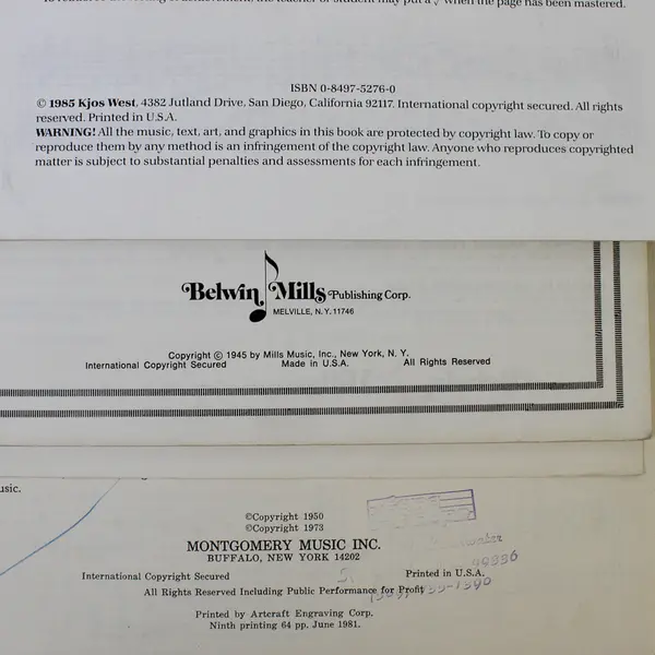 Lot of 3 Vintage Grade Two Piano Books 1945 - 1985 Pre-Owned Condition