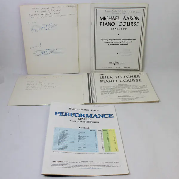 Lot of 3 Vintage Grade Two Piano Books 1945 - 1985 Pre-Owned Condition