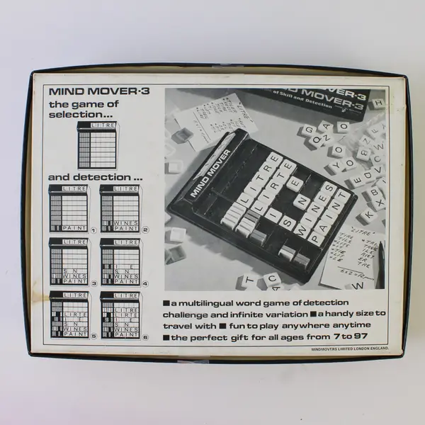 Vintage Mini Mind Mover-3 Word Multilingual Game Skill &Detection 1974 Complete