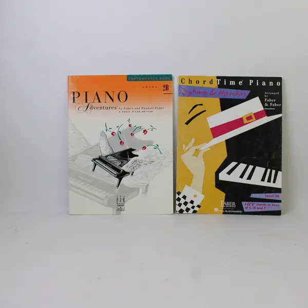 Lot of 2 Vintage Level 2B Piano Books 1996 & 1997 by Nancy & Randall Faber Good