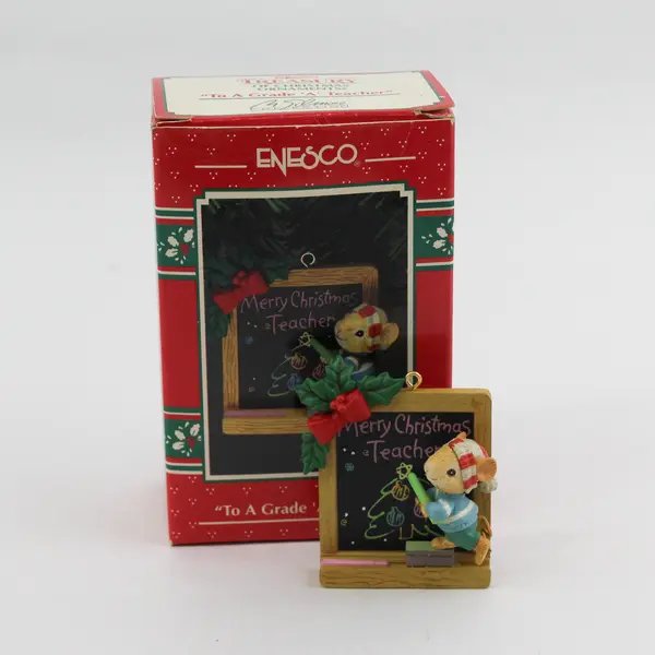 1993 Enesco Limited Edition "To A Grade 'A' Teacher" Christmas Ornament
