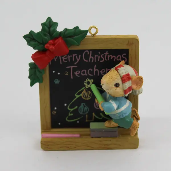 1993 Enesco Limited Edition "To A Grade 'A' Teacher" Christmas Ornament