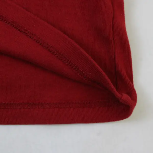 Chaps Women's XL Deep Red 100% Cotton Bead Embellished Neck T-Shirt