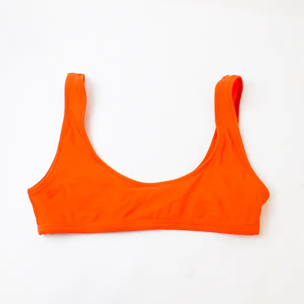 Zaful Bright Orange Bikini Swimsuit Top Women's Medium
