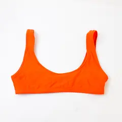 Zaful Bright Orange Bikini Swimsuit Top Women's Medium