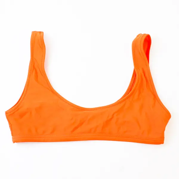 Zaful Bright Orange Bikini Swimsuit Top Women's Medium