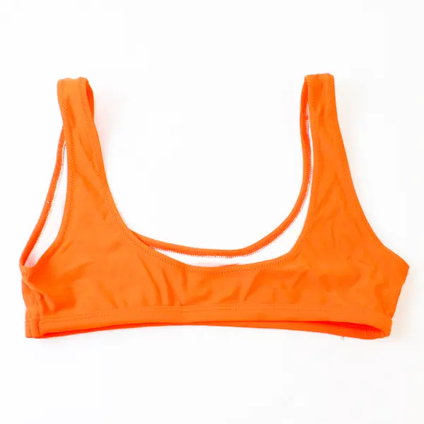 Zaful Bright Orange Bikini Swimsuit Top Women's Medium