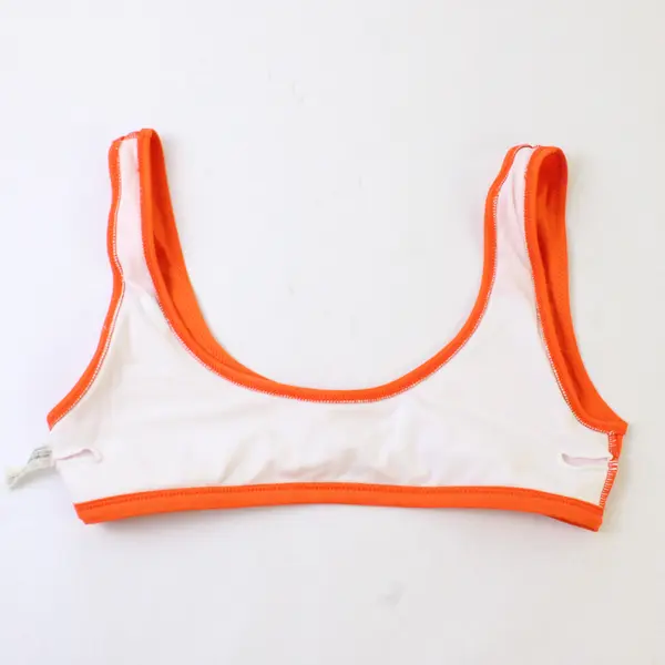 Zaful Bright Orange Bikini Swimsuit Top Women's Medium