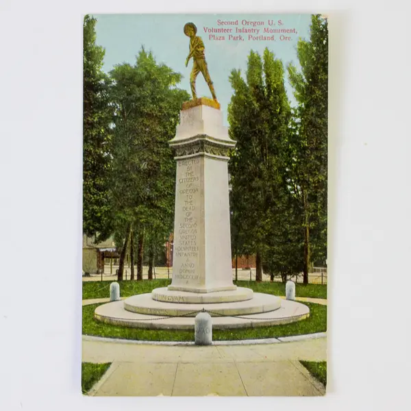 Lot Of 3 Vintage Portland Oregon Statue Postcards Thomson Elk Soldiers 1910