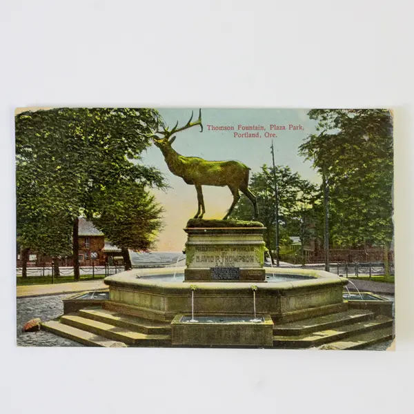 Lot Of 3 Vintage Portland Oregon Statue Postcards Thomson Elk Soldiers 1910