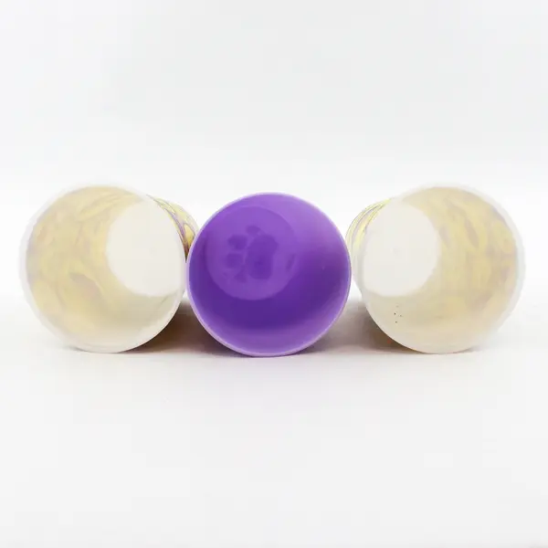 Lot of 3 Plastic Drinking Cups - 2 Happy Face & 1 Purple Party Cups Used