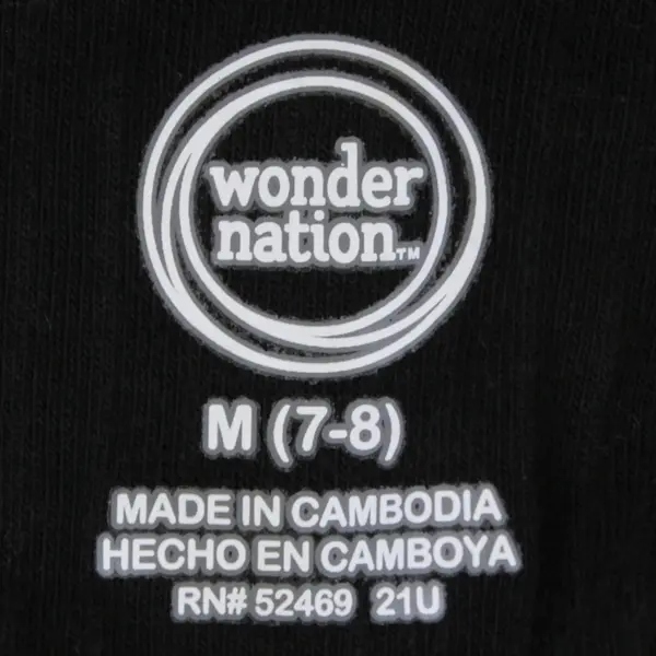 Wonder Nation Black and Brown Cheetah Print Short Sleeved Dress Girls' Med 7-8