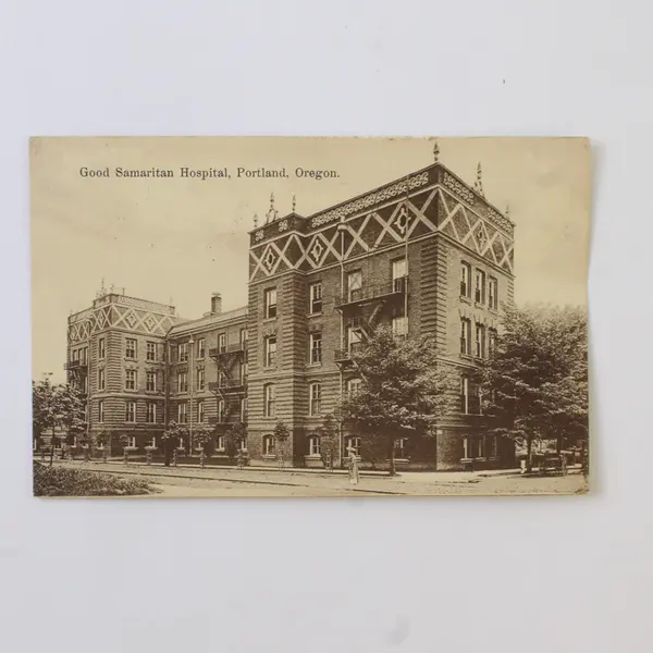 Vintage Good Samaritan Hospital Portland Oregon Litho Postcard 1908