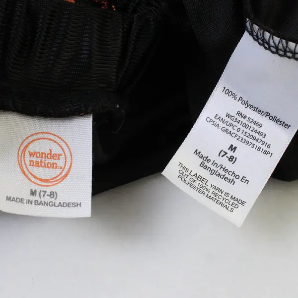 Wonder Nation Orange and Black Sparkly Halloween Tutu Skirt Girls' Medium 7-8