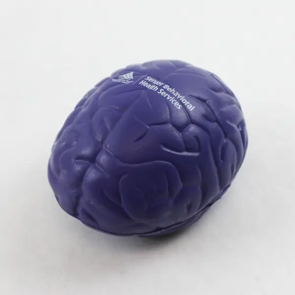 Lot of 3 Stress Ball Sensory Toys - Pink Brain, Purple Brain, Grape