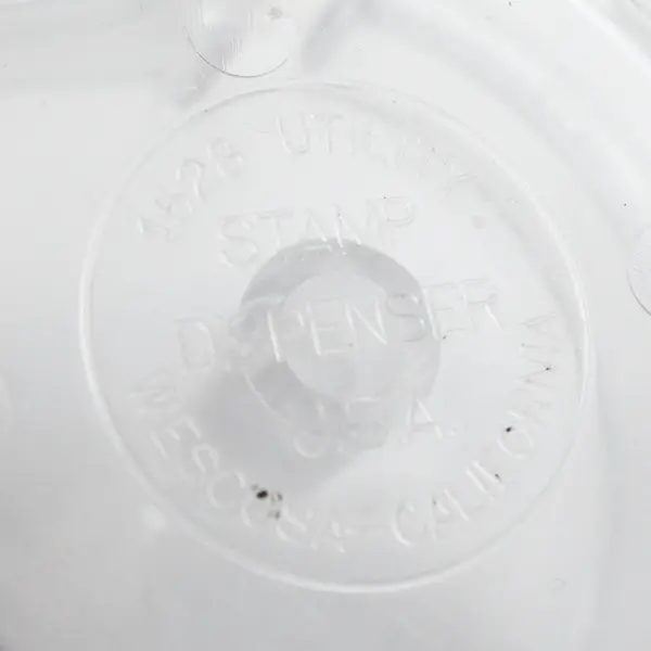 Unbranded Clear Plastic 1528 Utility Stamp Dispenser USA 2.75" x 2.5" x 1.5"