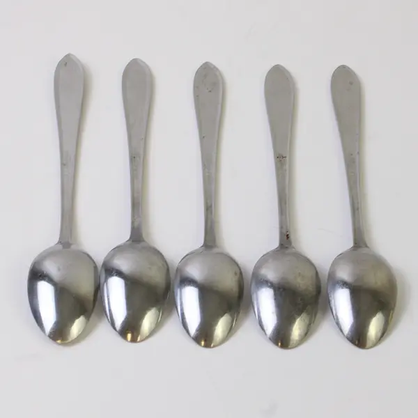 Lot of 5 Interpur Flatware INR5 Pattern Stainless Iced Tea Spoons 7.5" Good