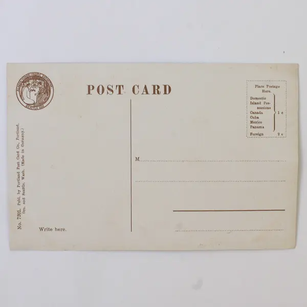 Fifth Street South From Washington Portland Oregon Color Litho Postcard Ca 1910