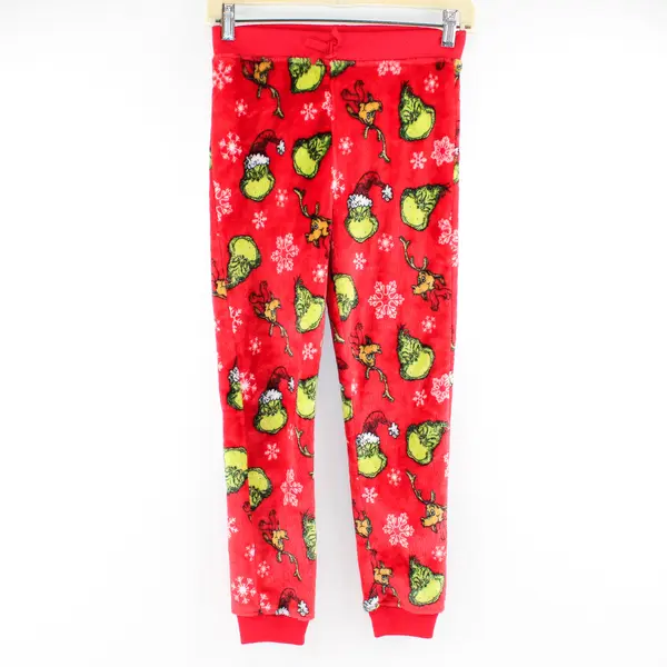 Hybrid Promotions The Grinch Fuzzy Red Pajama Pants Youth Medium