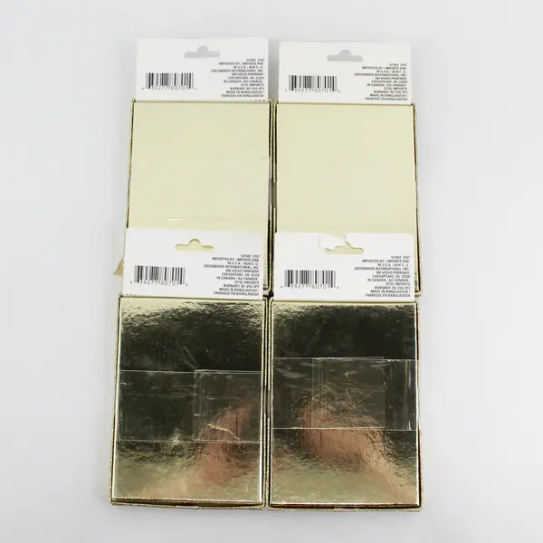  4 Greenbrier International  Gold Glitter Gift Card Holder/Boxes W Bows 6"x4.5"