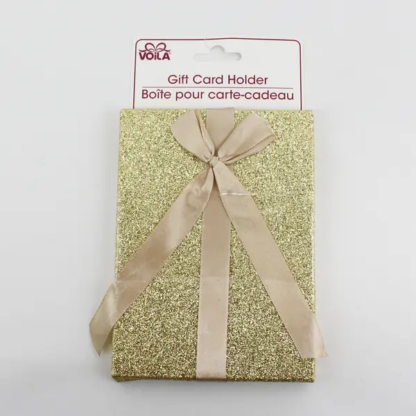  4 Greenbrier International  Gold Glitter Gift Card Holder/Boxes W Bows 6"x4.5"