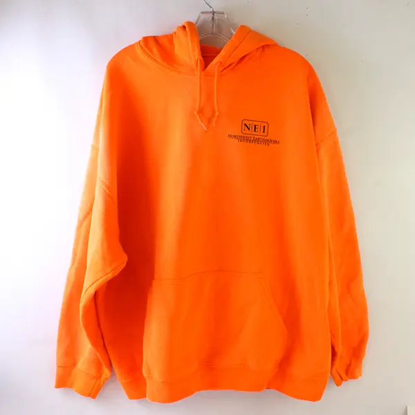 Northwest Earthmovers Inc. Bright Orange Hoodie Men's XL