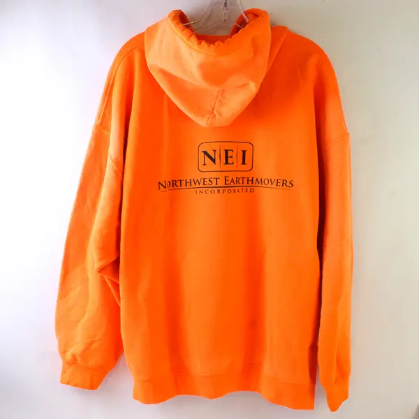Northwest Earthmovers Inc. Bright Orange Hoodie Men's XL