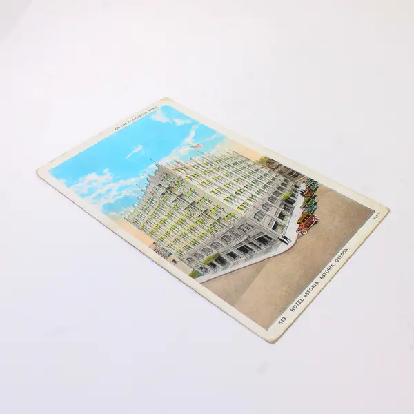 Hotel Astoria Oregon On The Old Oregon Trail Color Litho Postcard 1920s 